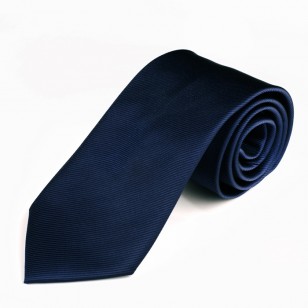 Corbata 100% microfibra jacquard azul marino